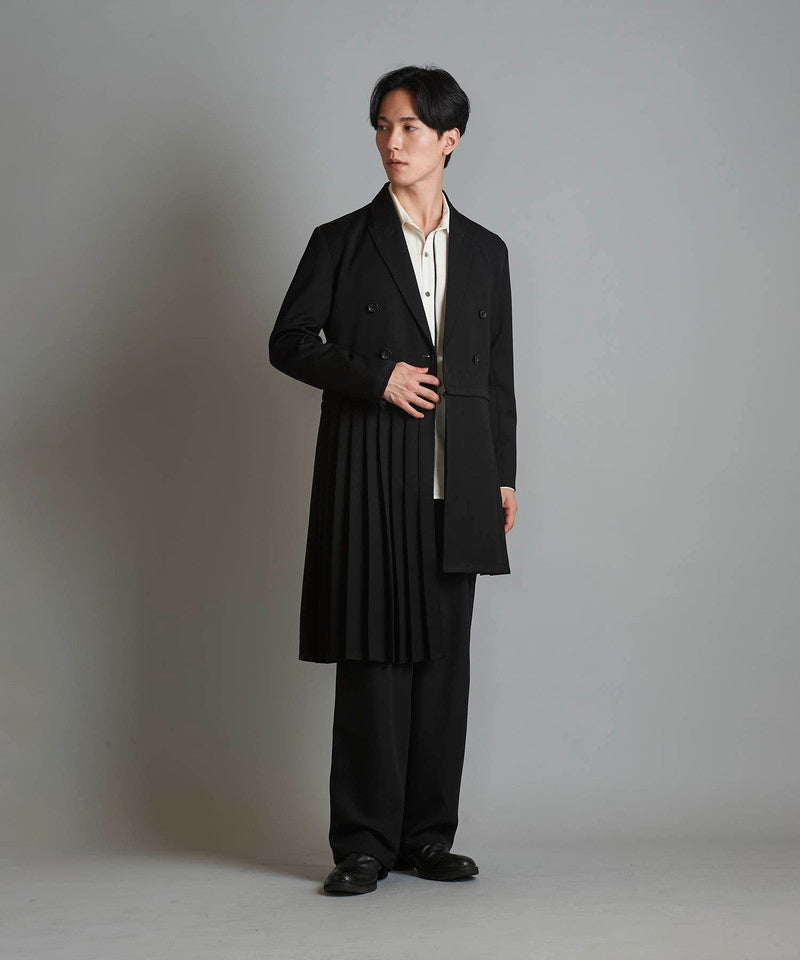 Separate pleated double-breasted jacket