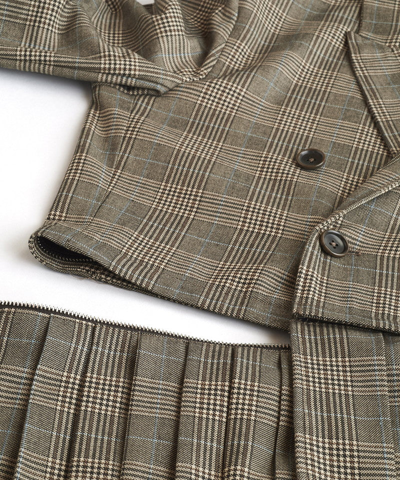 Separate pleated double-breasted jacket