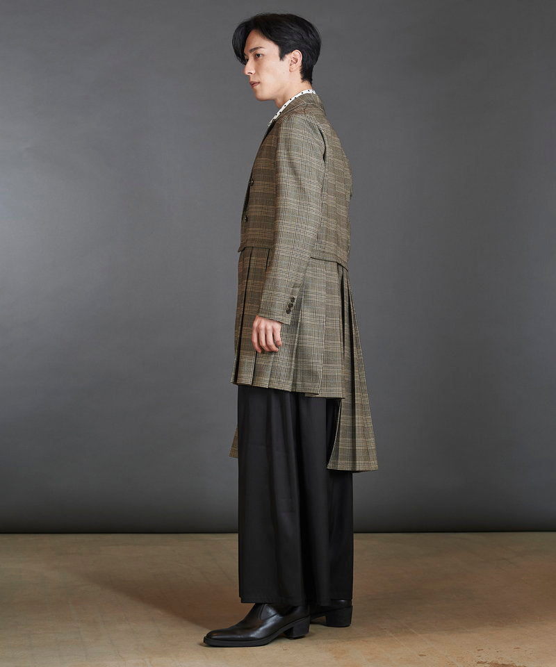 Separate pleated double-breasted jacket