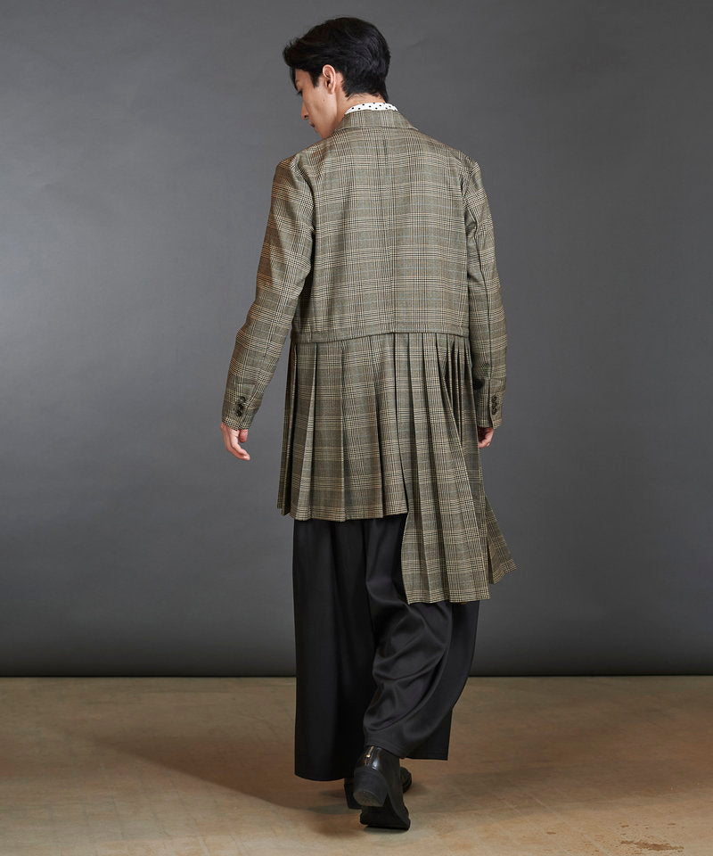 Separate pleated double-breasted jacket