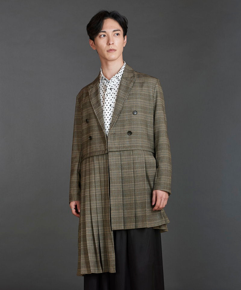 Separate pleated double-breasted jacket