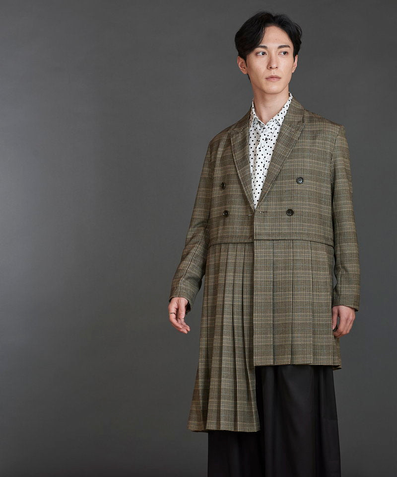 Separate pleated double-breasted jacket