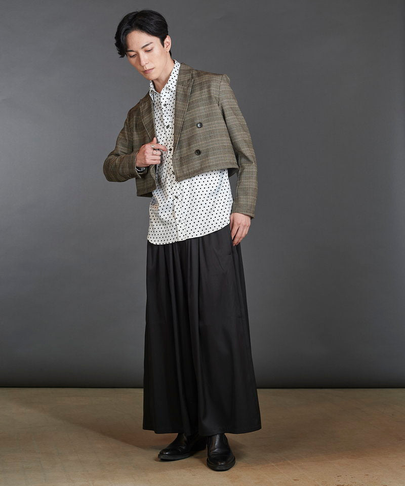 Separate pleated double-breasted jacket