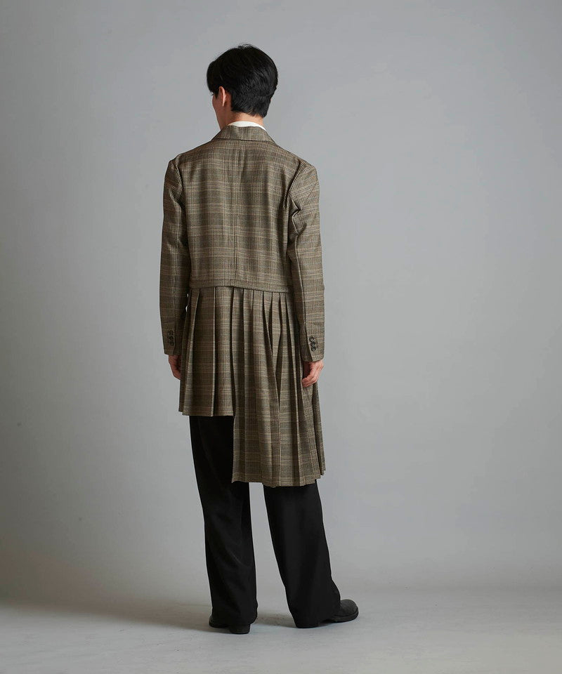 Separate pleated double-breasted jacket