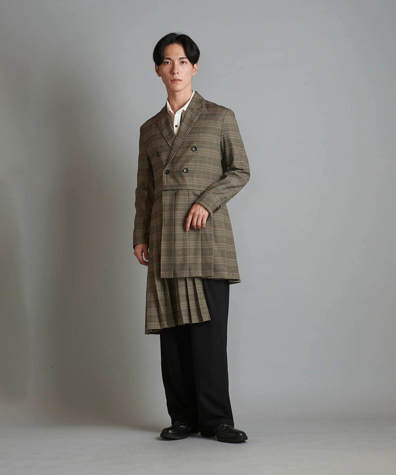 Separate pleated double-breasted jacket