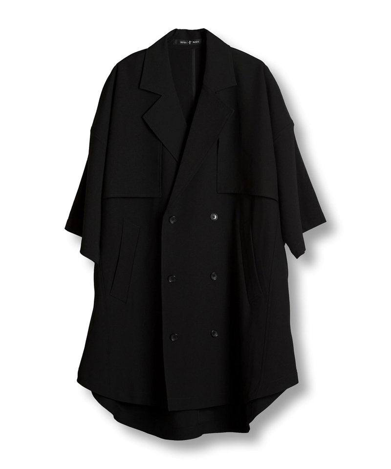 Dolman half sleeve trench poncho