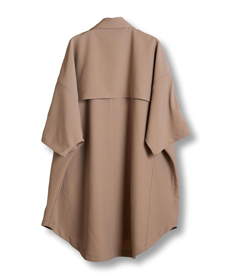 Dolman half sleeve trench poncho