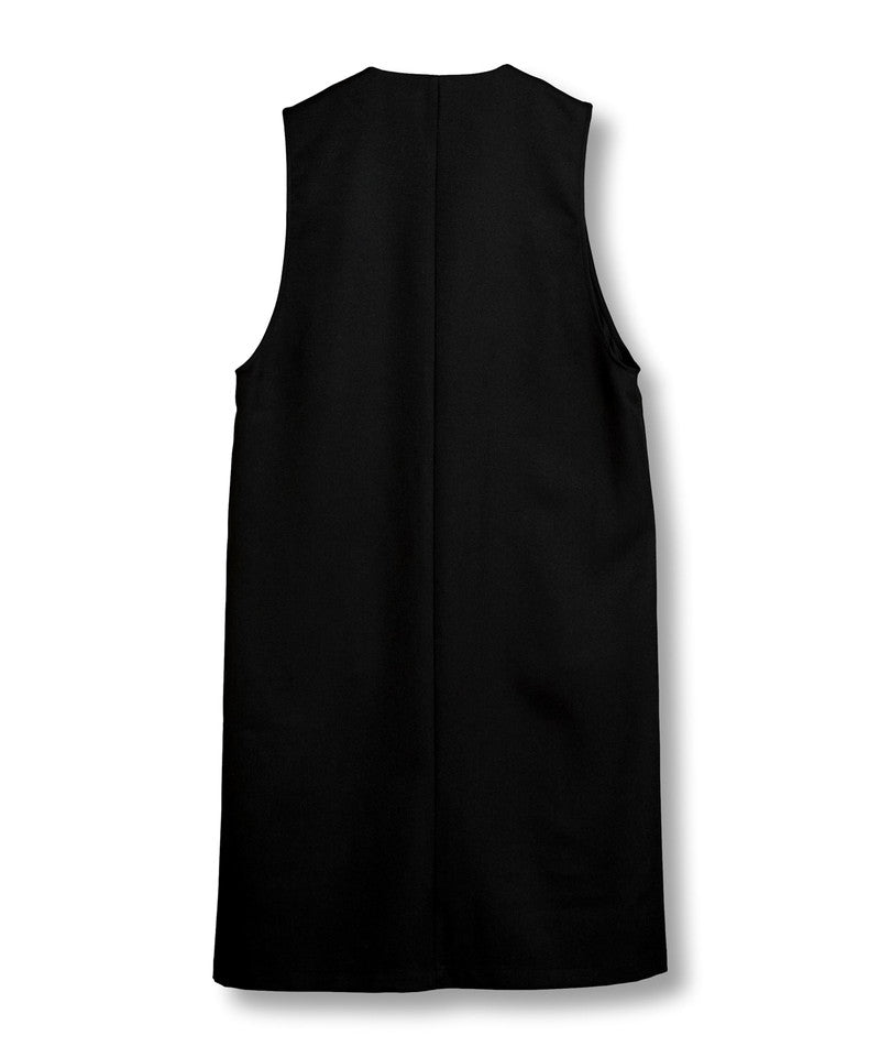 Deep slit long vest