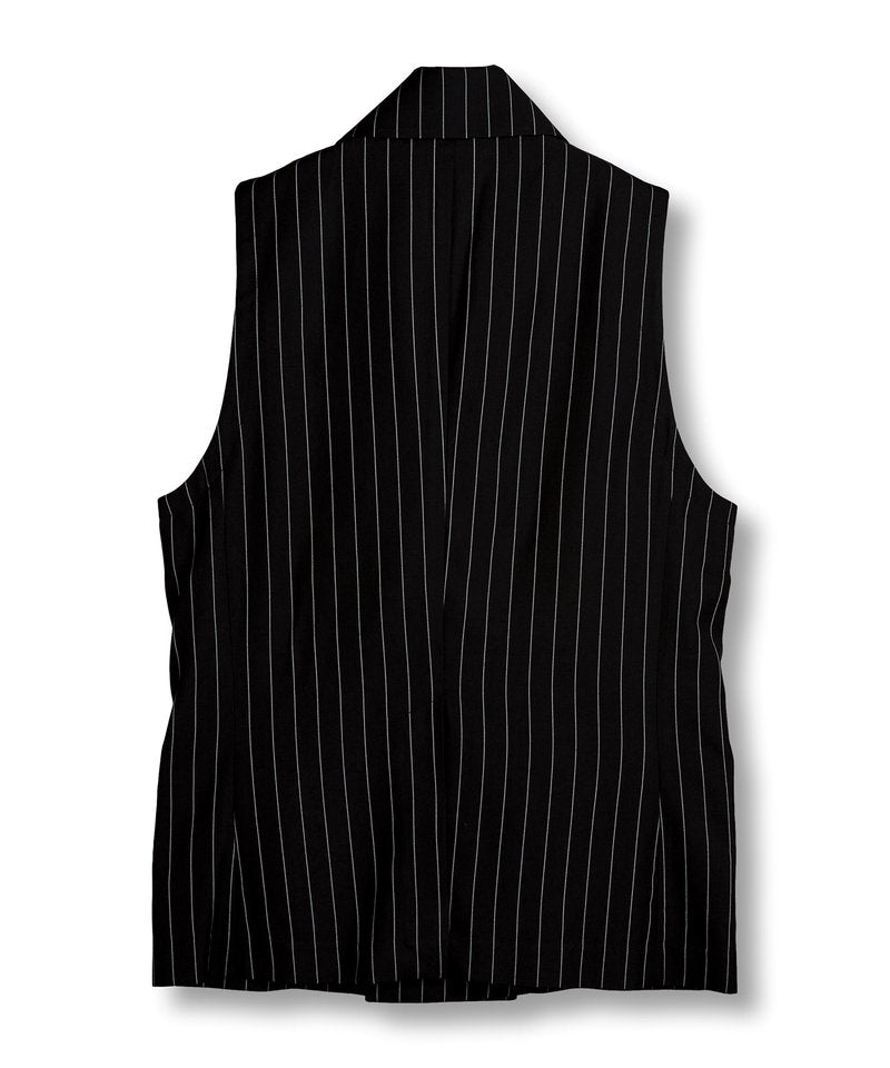 Double-breasted sleeveless jacket