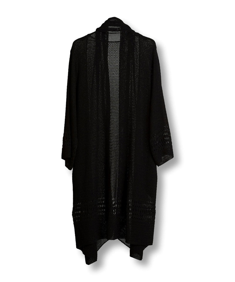 Openwork knit gown