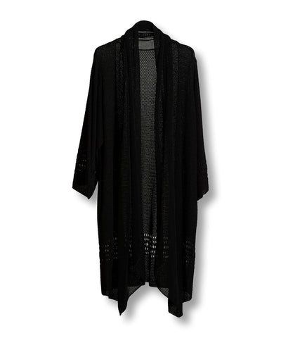 Openwork knit gown