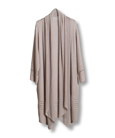 Openwork knit gown