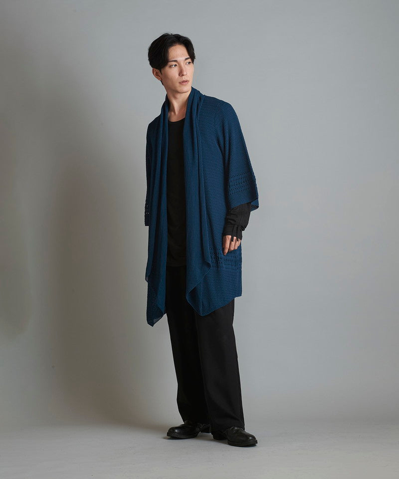 Openwork knit gown