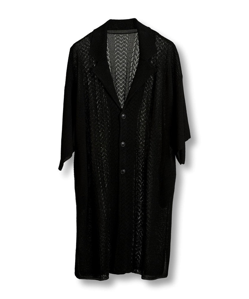 Half Sleeve Knit Long Jacket