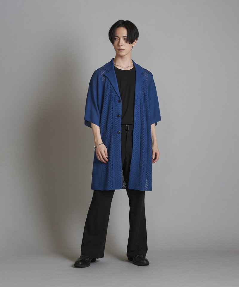 Half Sleeve Knit Long Jacket