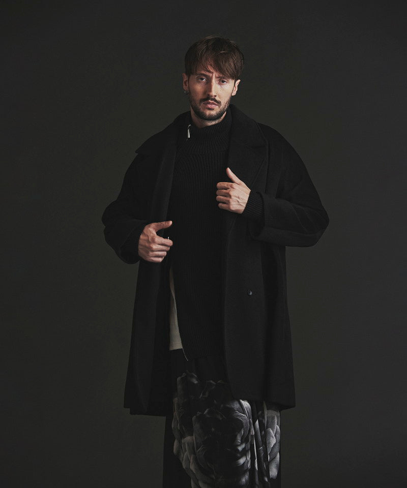 Double-breasted BIG poncho