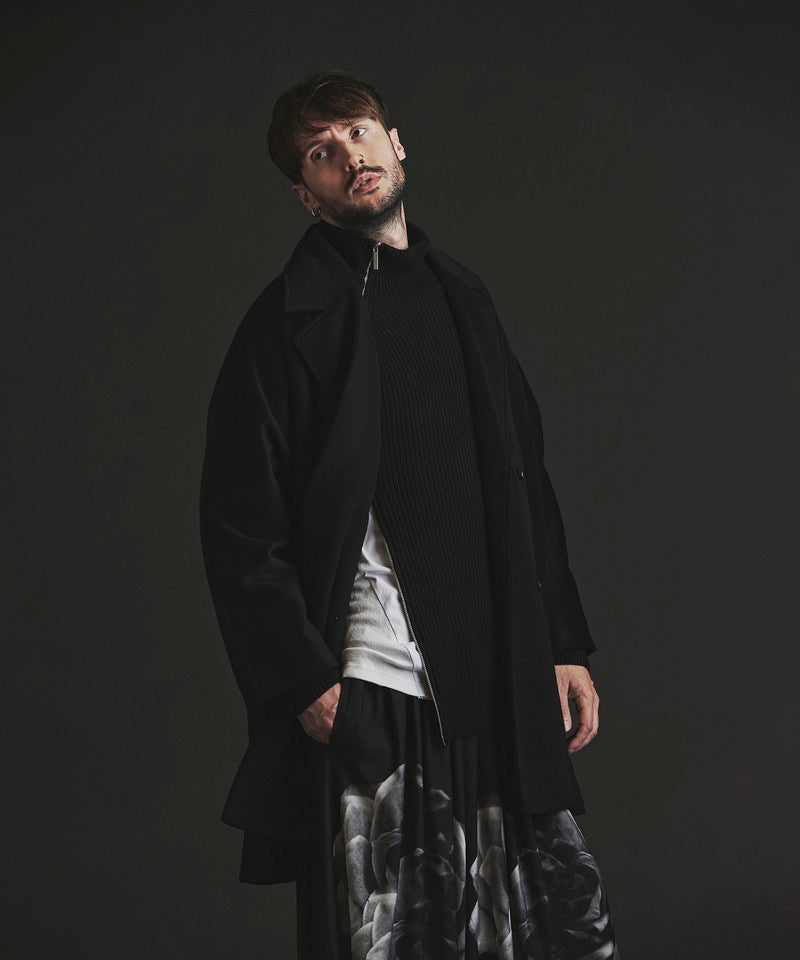 Double-breasted BIG poncho