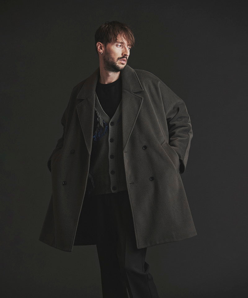 Double-breasted BIG poncho