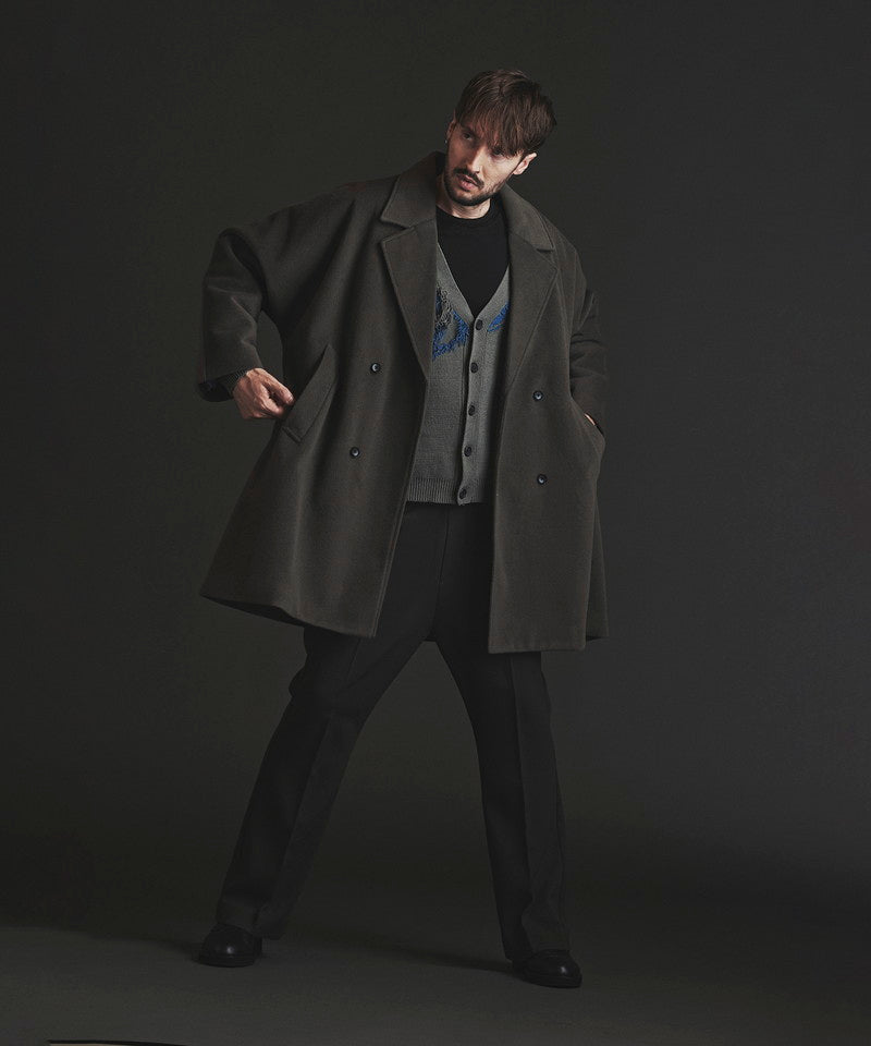 Double-breasted BIG poncho