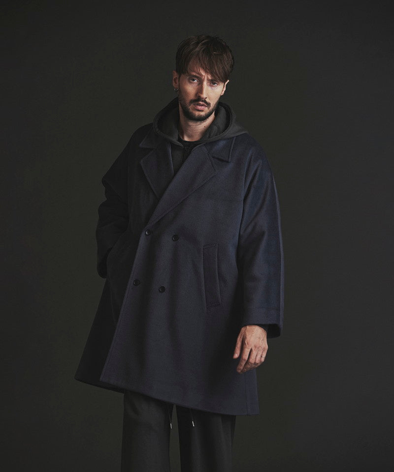 Double-breasted BIG poncho