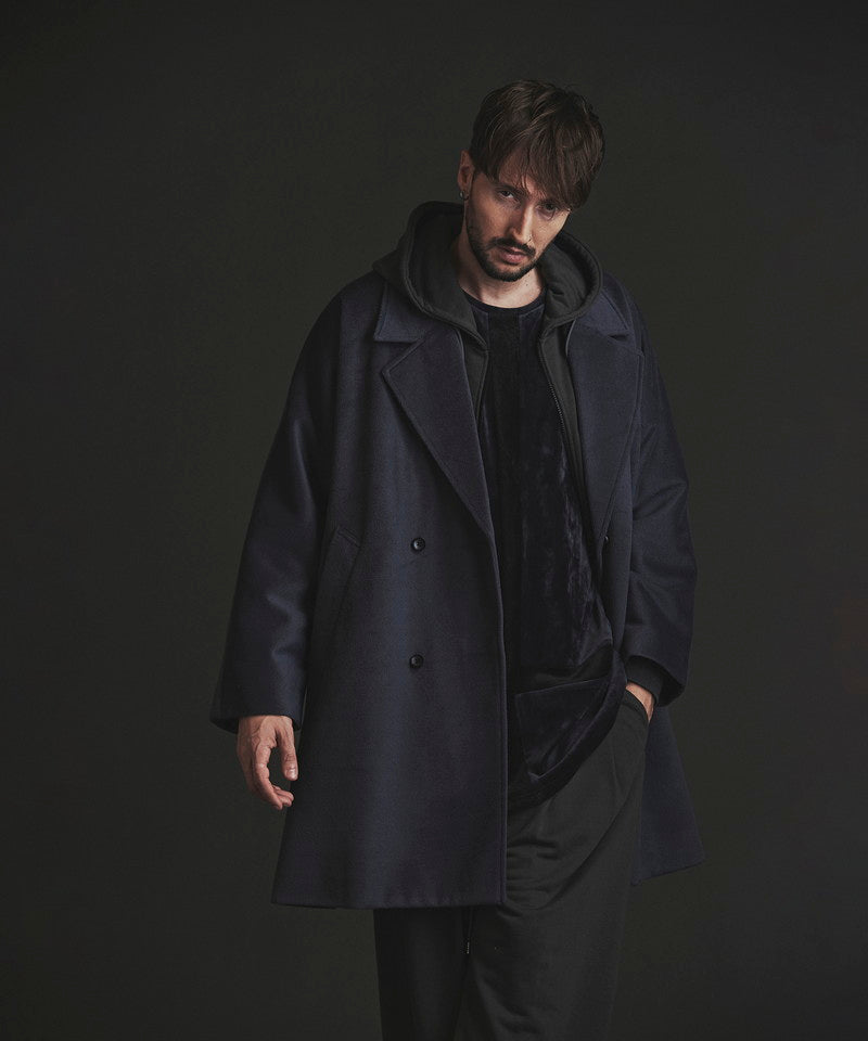 Double-breasted BIG poncho