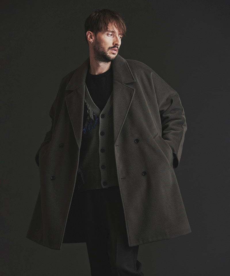 Double-breasted BIG poncho