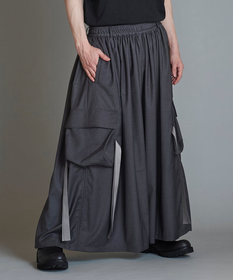 Military Gathered Baggy Trousers