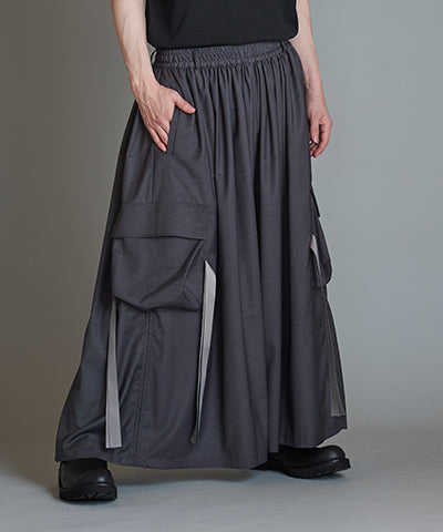 Military Gathered Baggy Trousers