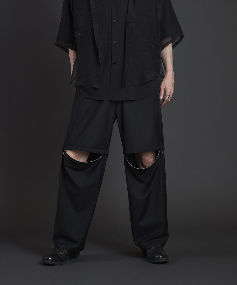 Separate ZIP Wide Trousers