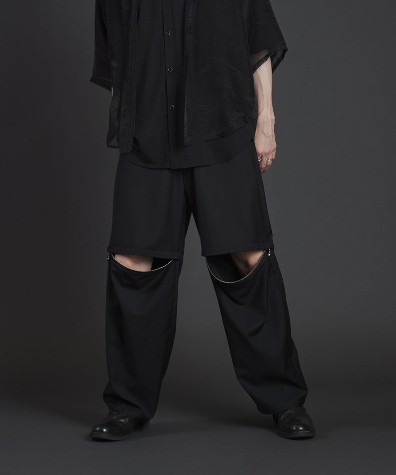 Separate ZIP Wide Trousers