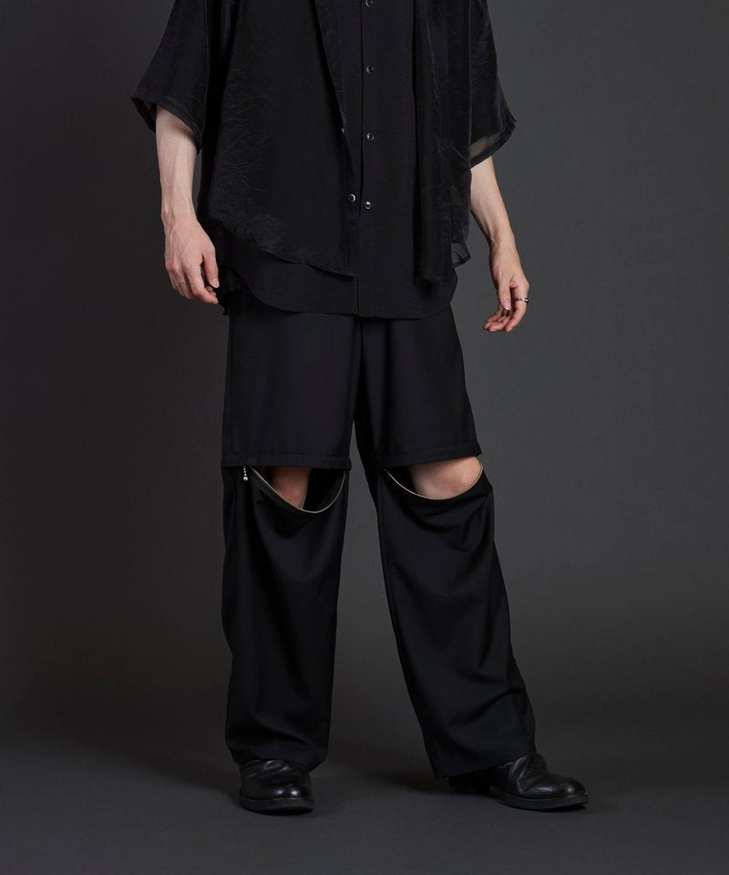 Separate ZIP Wide Trousers