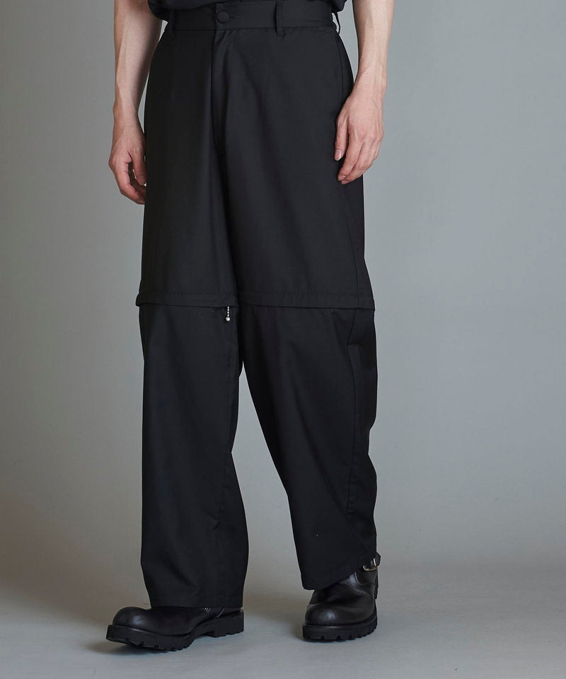 Separate ZIP Wide Trousers