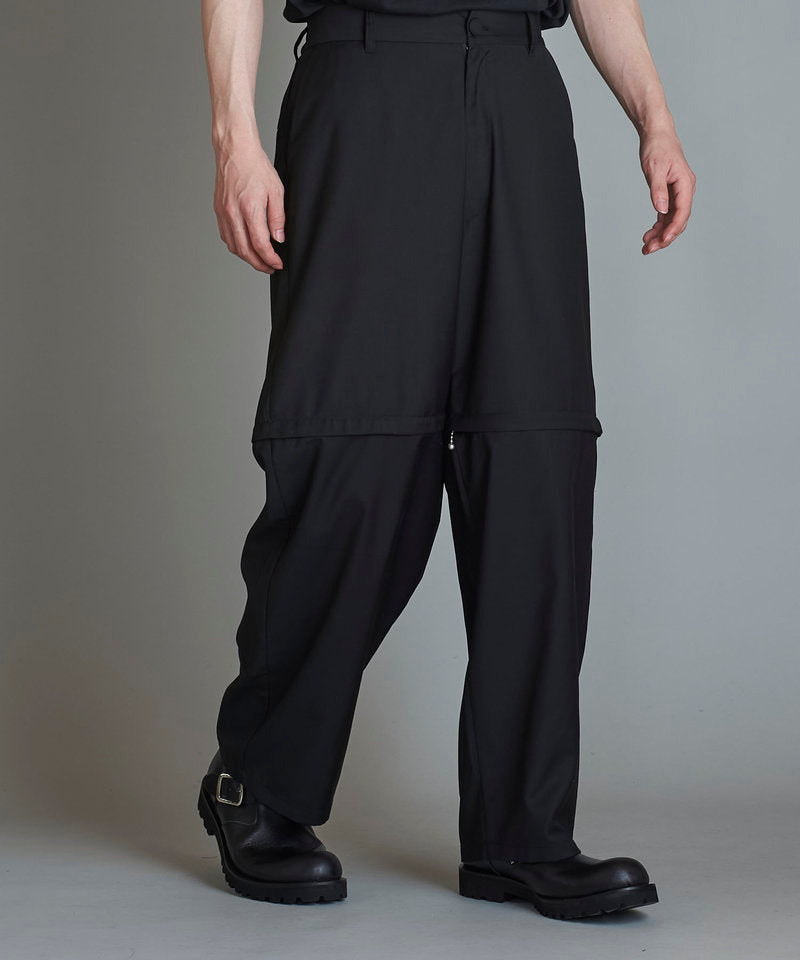 Separate ZIP Wide Trousers