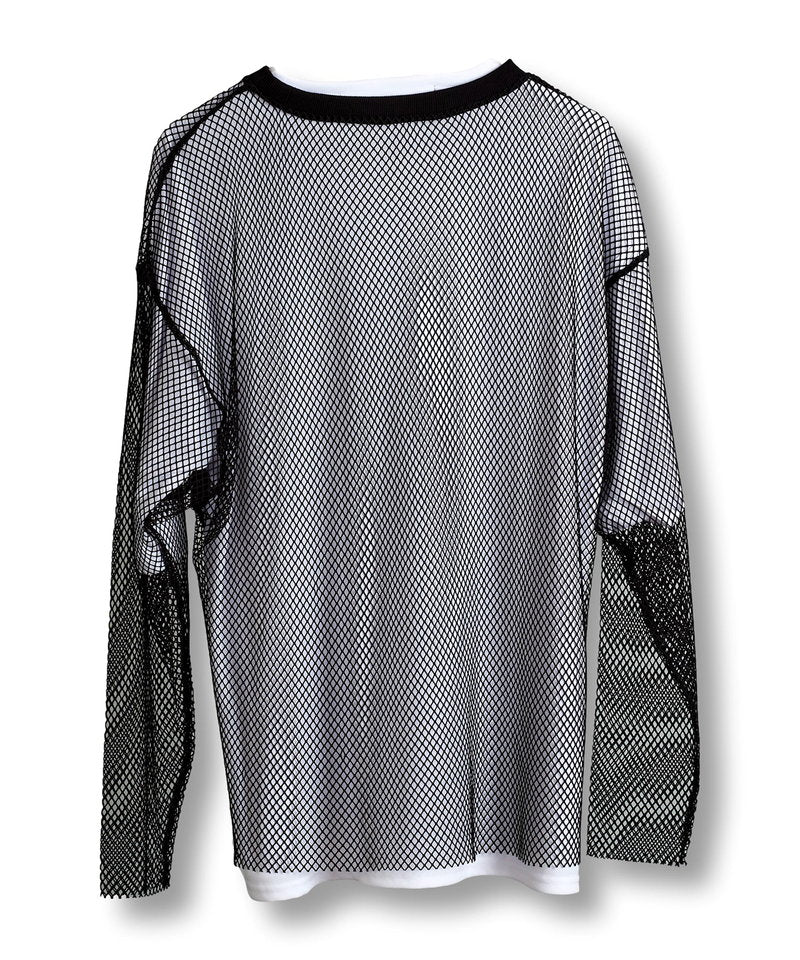 Layered Mesh Long Sleeve T-Shirt