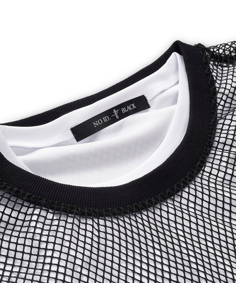 Layered Mesh Long Sleeve T-Shirt