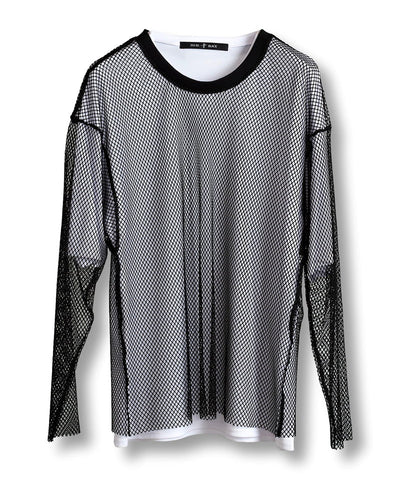 Layered Mesh Long Sleeve T-Shirt