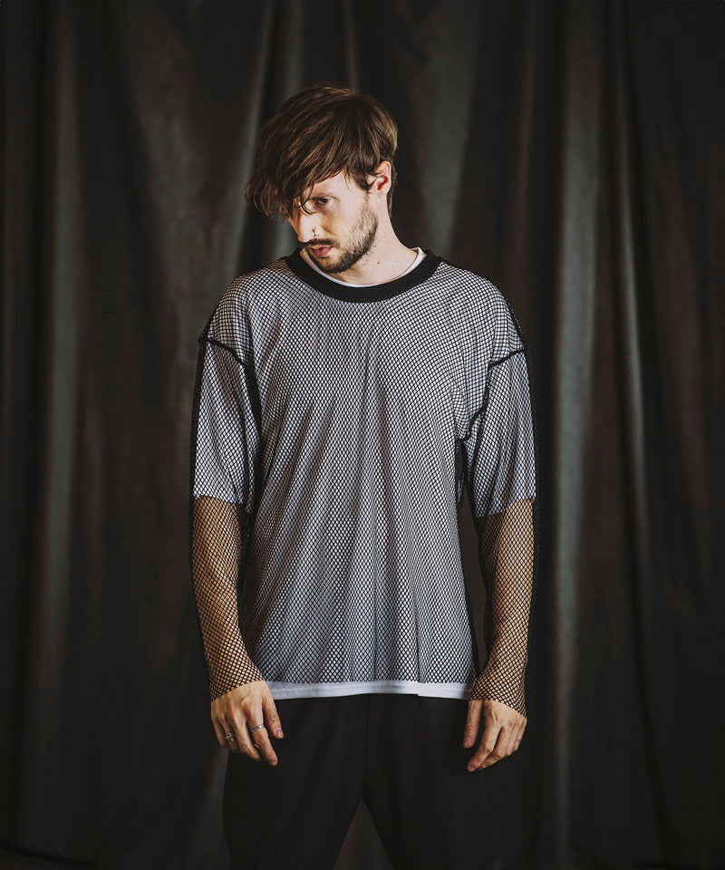 Layered Mesh Long Sleeve T-Shirt