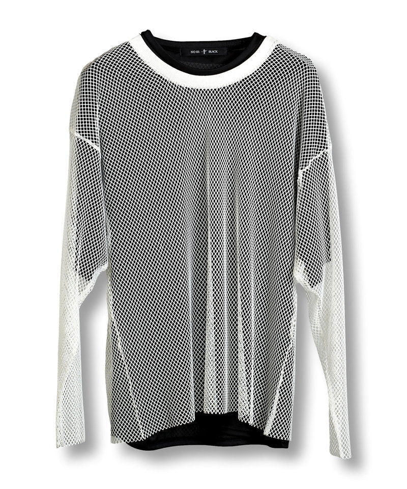 Layered Mesh Long Sleeve T-Shirt