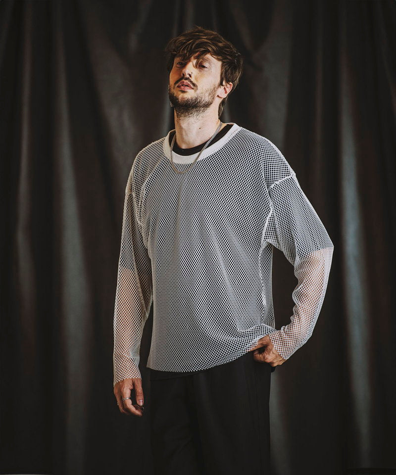 Layered Mesh Long Sleeve T-Shirt