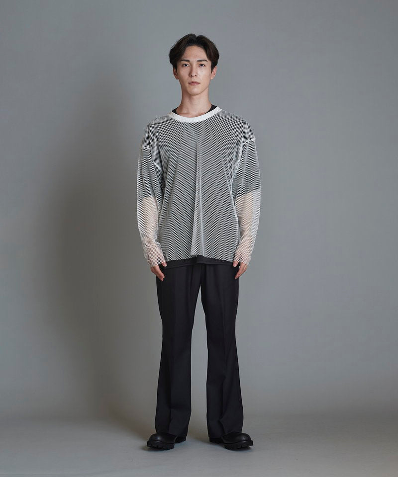 Layered Mesh Long Sleeve T-Shirt