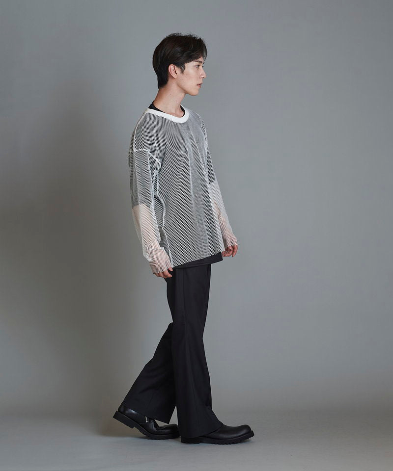 Layered Mesh Long Sleeve T-Shirt