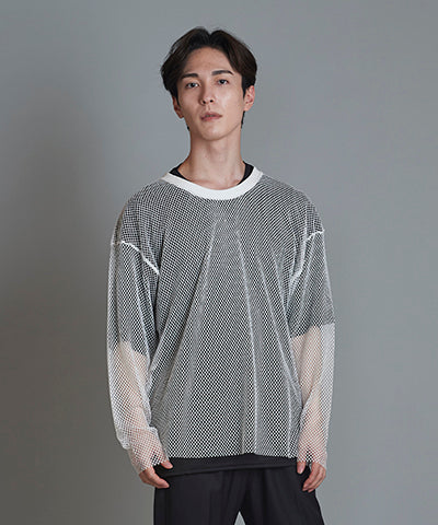 Layered Mesh Long Sleeve T-Shirt