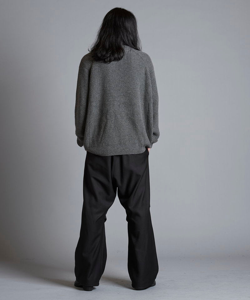 アシンメトリーZIPニットタートルネックCD