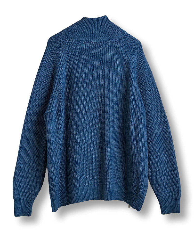 アシンメトリーZIPニットタートルネックCD