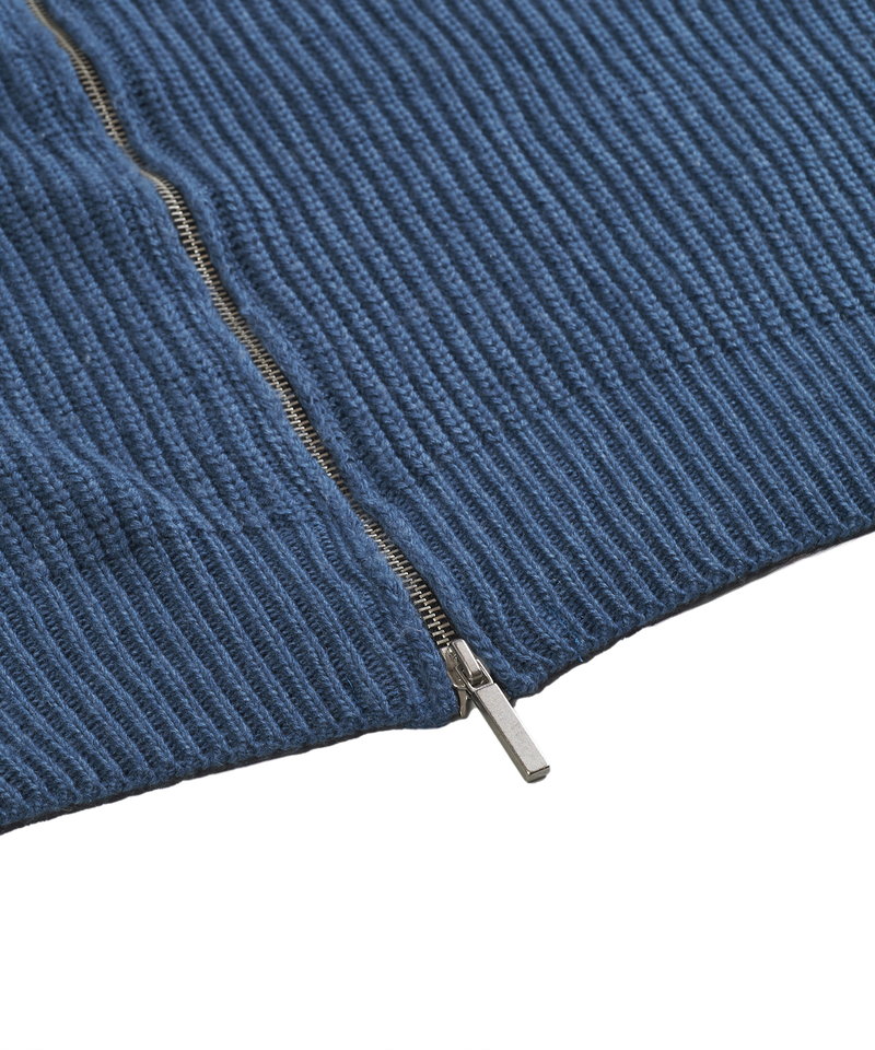 アシンメトリーZIPニットタートルネックCD