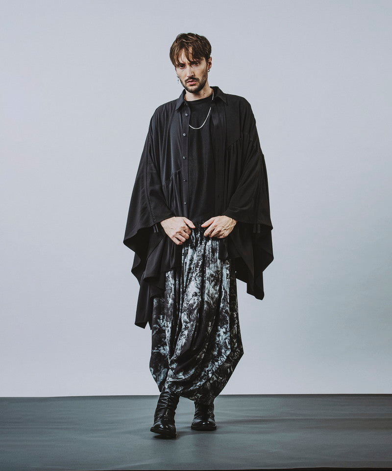 Asymmetrical Gathered Poncho SH