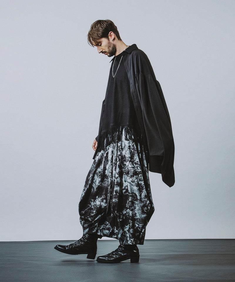 Asymmetrical Gathered Poncho SH