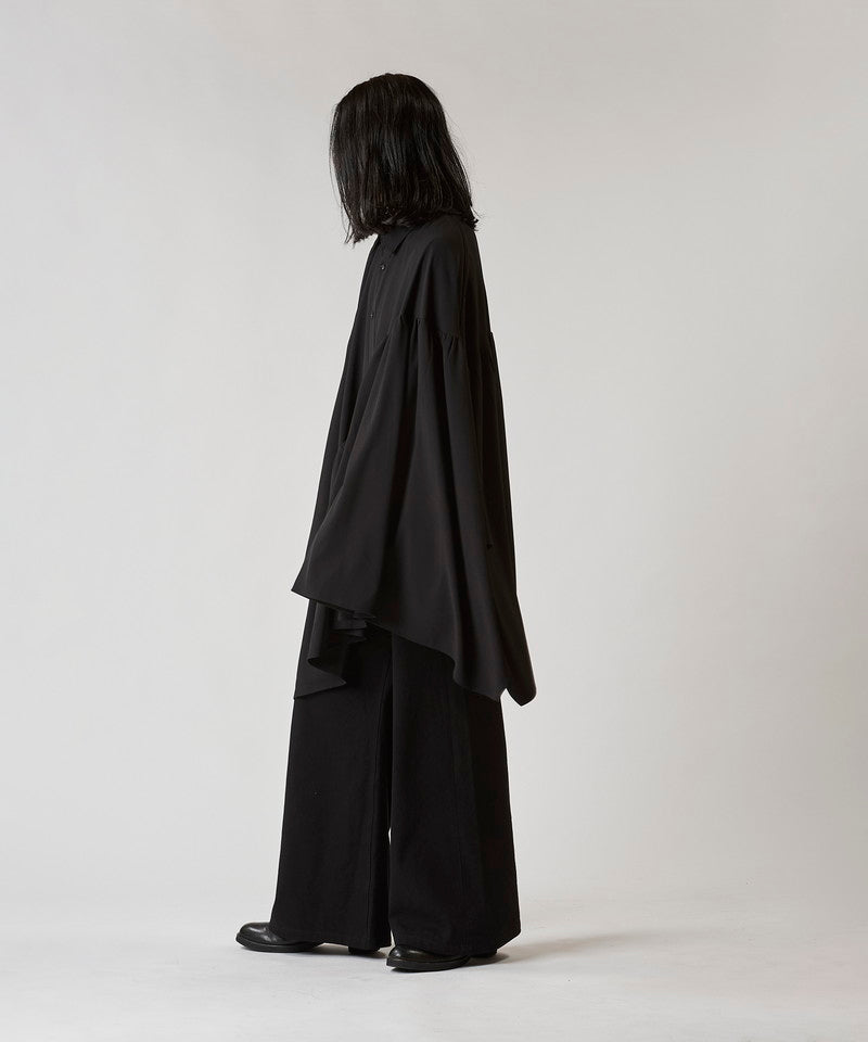 Asymmetrical Gathered Poncho SH