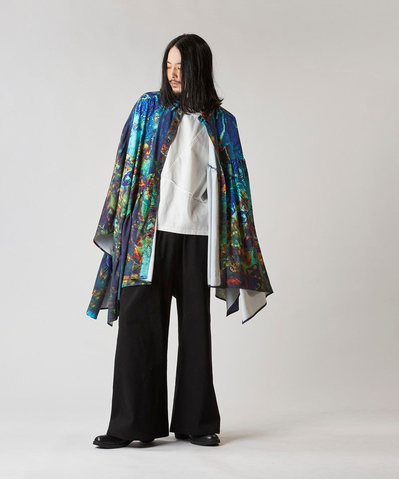 Asymmetrical Gathered Poncho SH