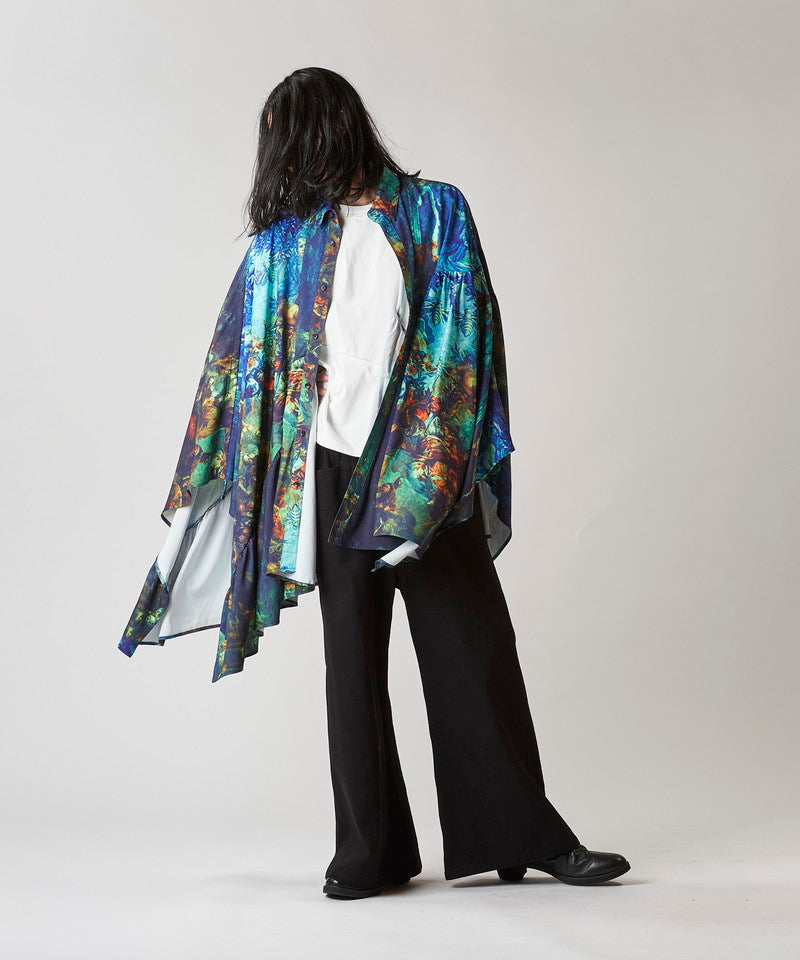 Asymmetrical Gathered Poncho SH